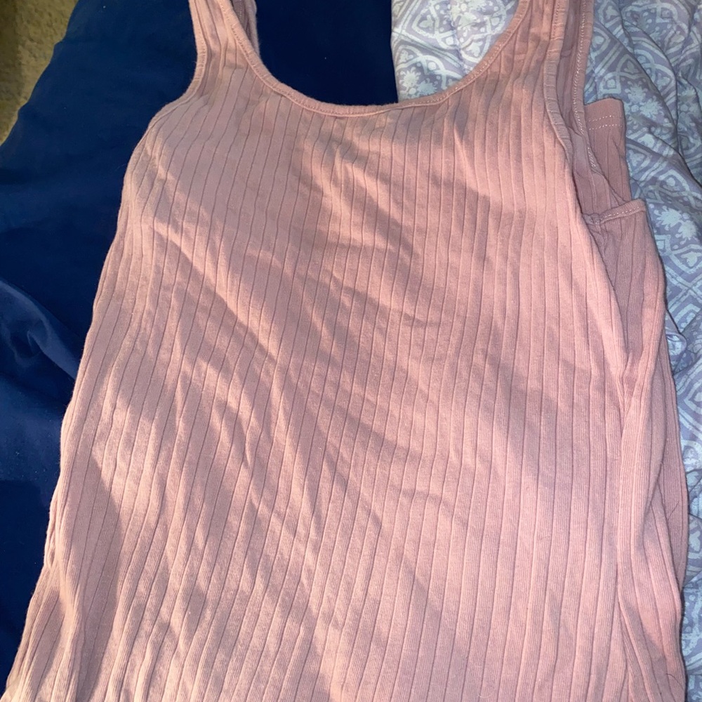 Blush Pink Ribbed Button Dress - Picture 5 of 5